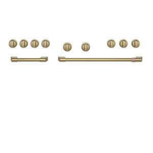 Café Custom Handle and Knob Kit for 48in Pro Range and Rangetop Brushed Brass