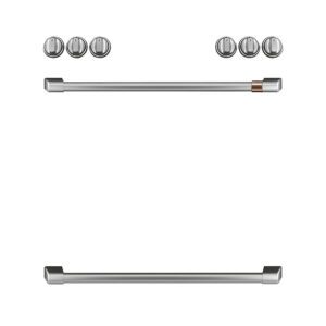 Café Front Control Gas Knobs and Handles Brushed Stainless
