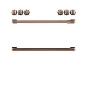 Café Front Control Induction Knobs and Handles Brushed Copper