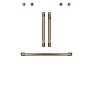 Café 2 French-Door Handles; 1 - 30" Handle; 4 Knobs Brushed Bronze