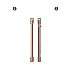 Café 2 French-Door Handles, 2 Knobs Brushed Copper