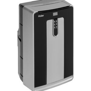 Haier 14,000 BTU Portable Air Conditioner Black on Stainless