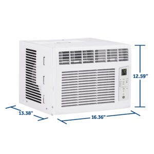 GE 6,000 BTU Electronic Window Air Conditioner for Small Rooms up to 250 sq ft. - White